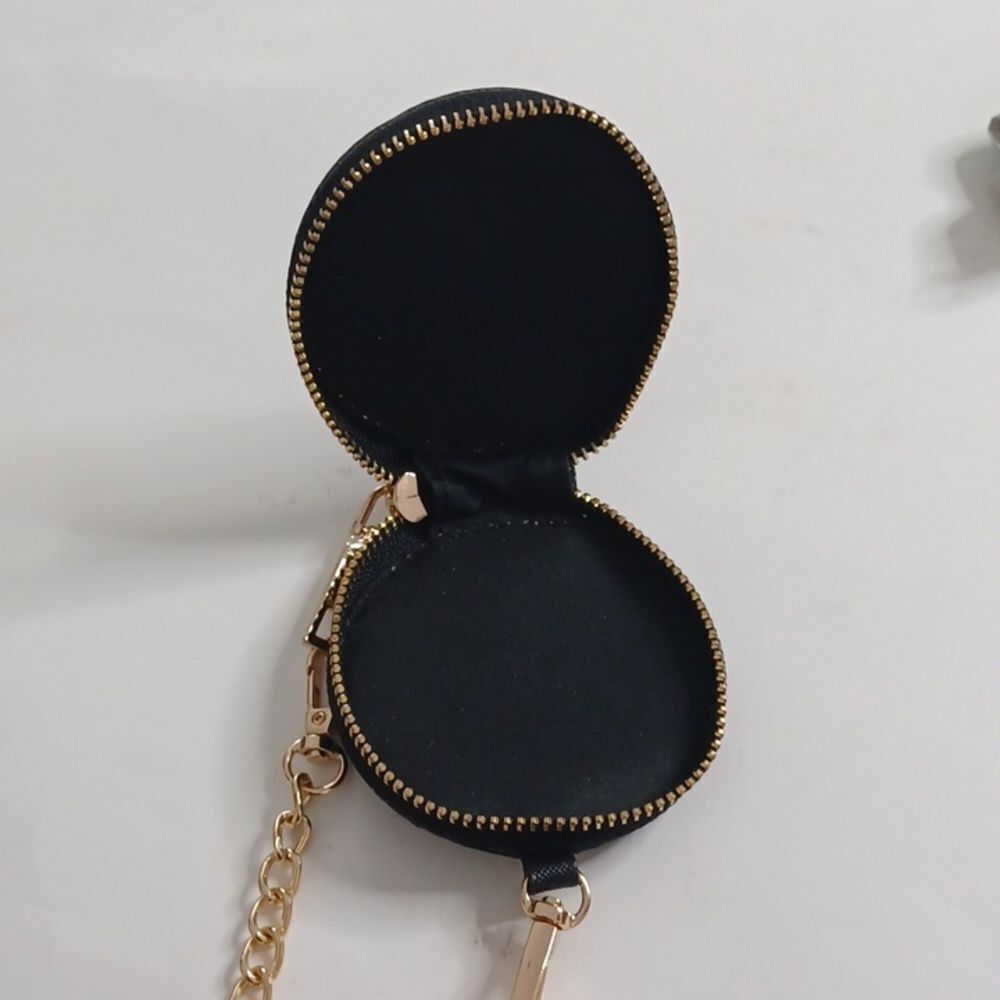Bebe Black Mini Coin Bag with Gold Chain - Picture 8 of 9